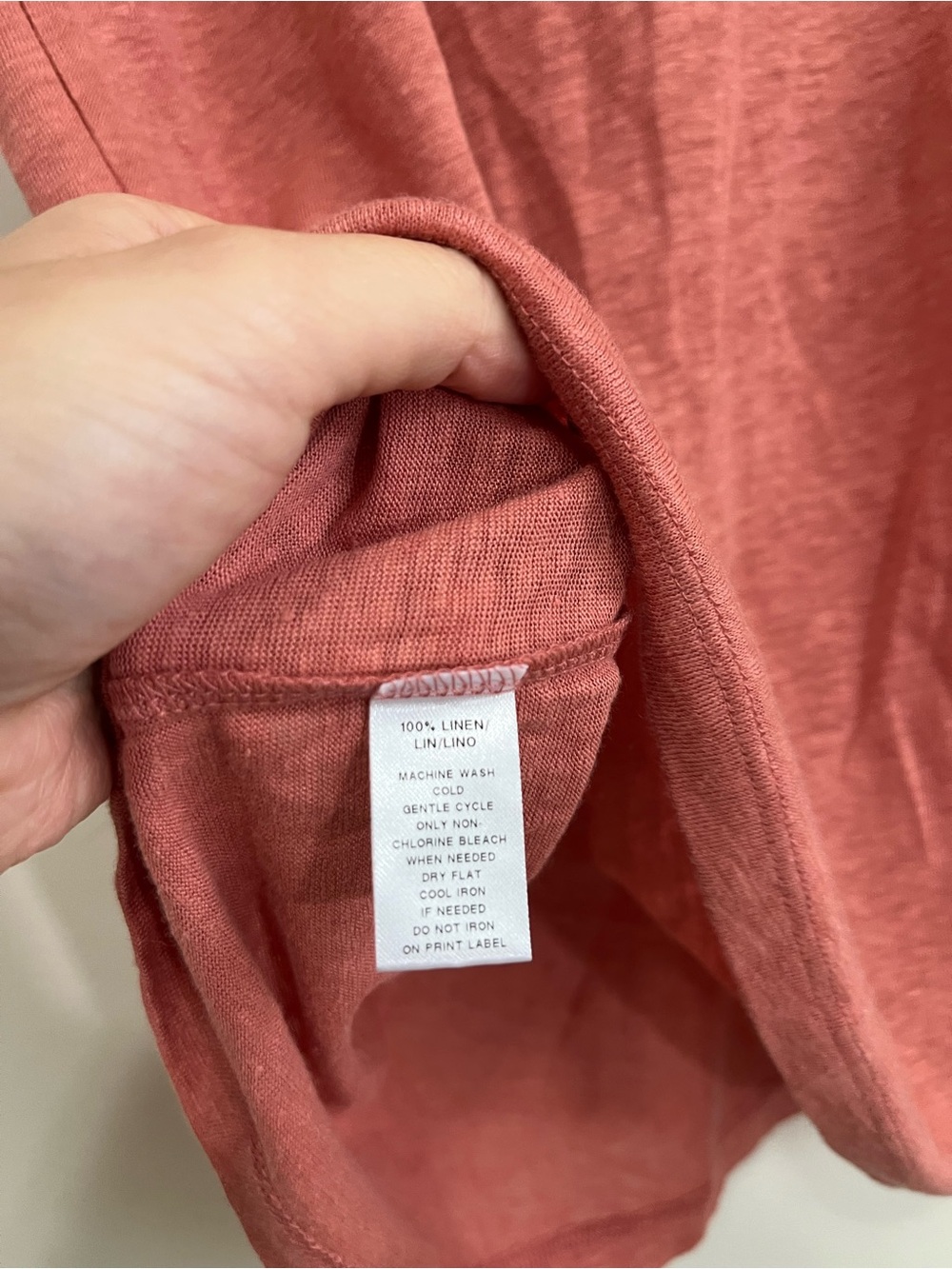 NWT LOFT Ann Taylor 100% Linen Scoop Neck Short Sleeve T-Shirt Top M Dusty Red - Picture 11 of 16